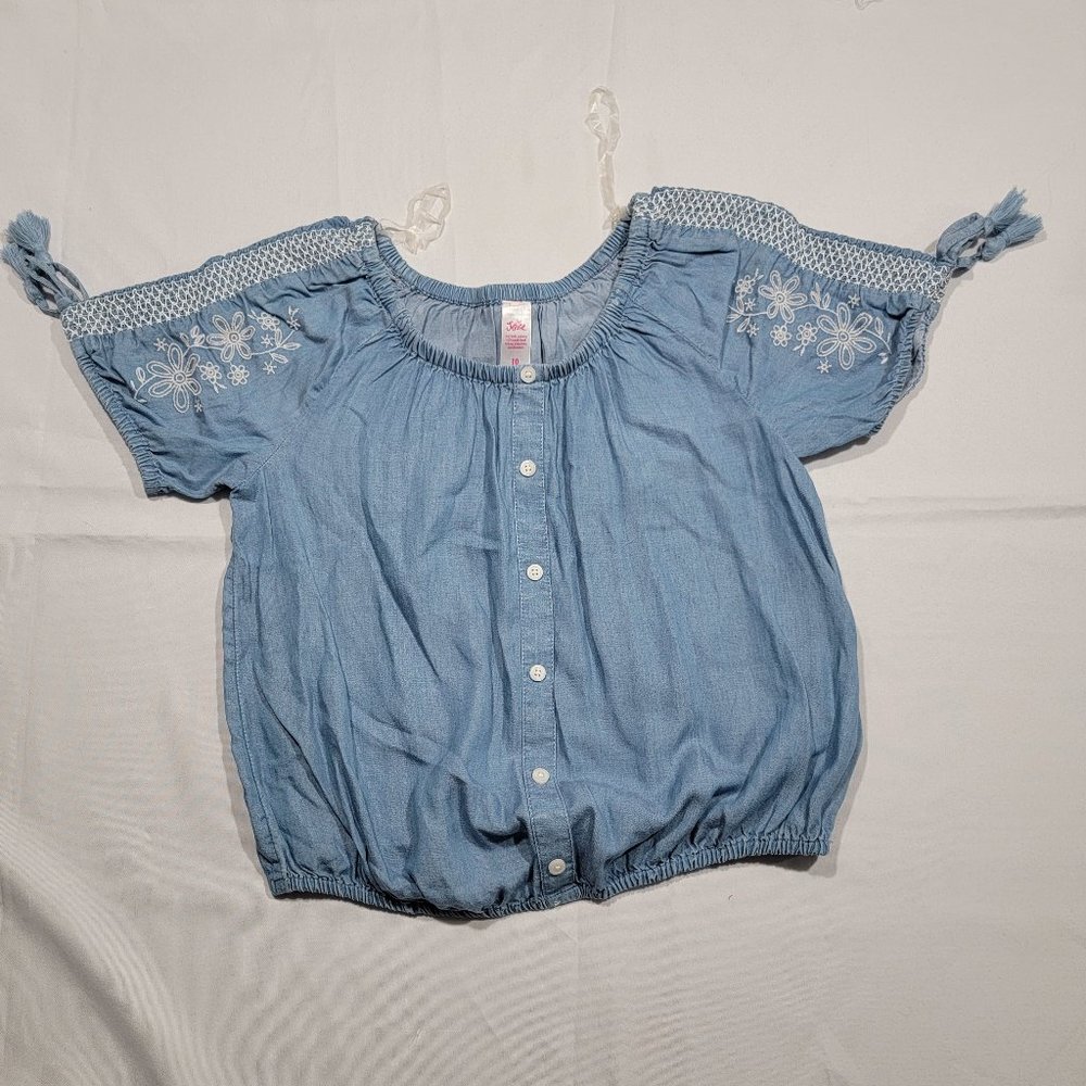 JUSTICE CROPPED SHIRT SIZE 10
